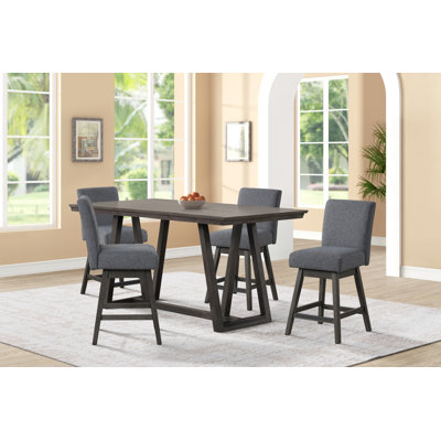 Pendergrass Counter Table And Swivel Counter Chairs