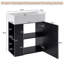 Meuble-lavabo flottant moderne de 21,6 po avec lavabo en céramique - parfait pour les petites salles de bain, rangement à gauche-102867654