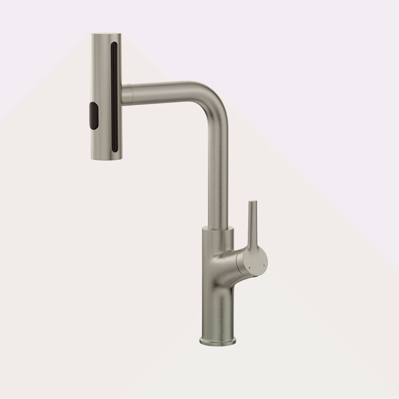 360° Pull-Down Kitchen Faucet With 4 Spray Modes, Brushed Nickel