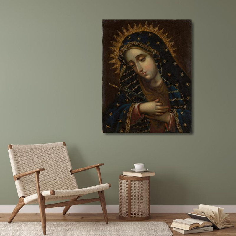 "La Vierge des Chagrins" par MuseumPrints - Art sur toile tendue avec châssis, H 40 po x l 28 po