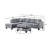 Azruddin Reversible Sectional Sofa with Storage Ottoman