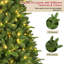 Arbre de Noël artificiel pré-éclairé avec lumières blanc chaud et embouts de branches mixtes en PVC / PE-1223990254