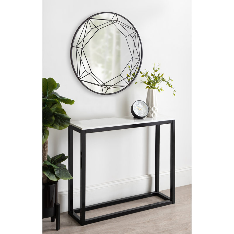 Winfred Metal Flat Mirror, Black