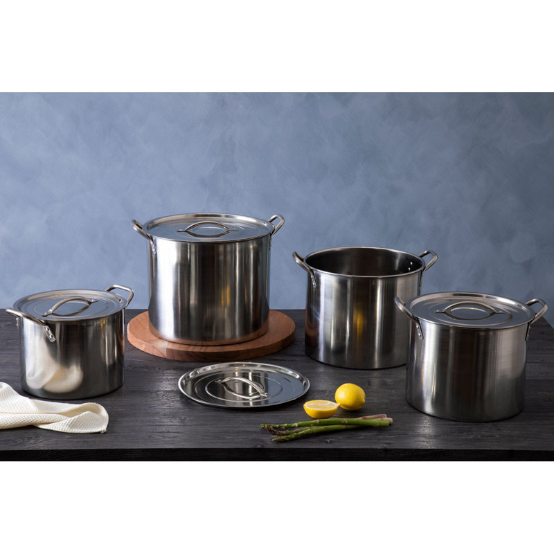 Symple Stuff 15 L Non-Stick Stainless Steel Stainless Steel Pot Set