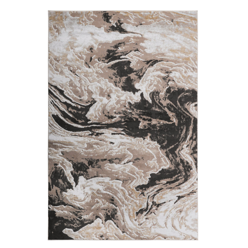 Tapis tissé et tissé brun 8 x 10 L.