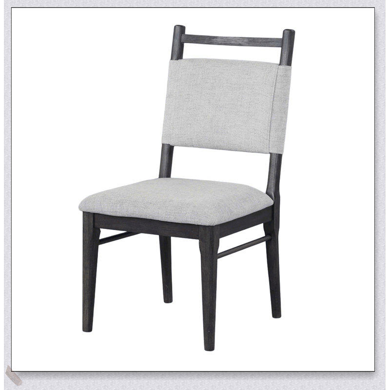 Ensemble de salle à manger 7 pièces en bois de noyer foncé avec 6 chaises d'appoint pour une cuisine et une salle à manger modernes, durables et élégantes