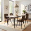 Fabric Upholstered Metal Side Chair in Brown-1483739464-1483739463