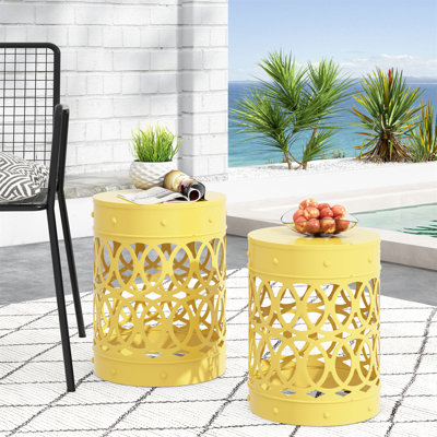 Moraima Outdoor Metal Side Table