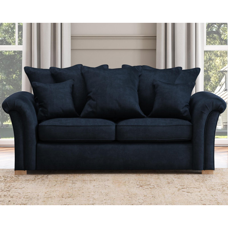 Castleacre Three Seater, Scatter Back, Royal Blue
