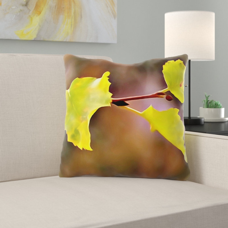 Coussin de feuillage Maree, Microsuède, Intérieur