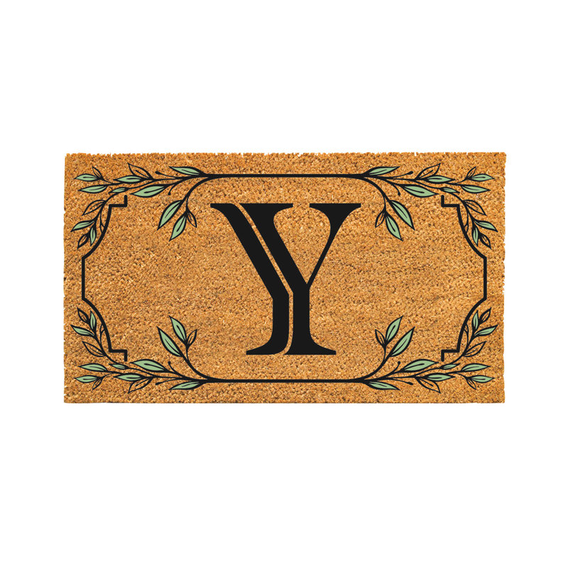 Monogram Coir Mat, Letter "Y"