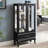 Lighted Curio Cabinet With Glass Doors And Adjustable Shelves, 2 Door Wine Cabinet