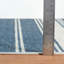 Bowman Machine Printed Polyester Striped Area Rug in Blue/White-1904427610