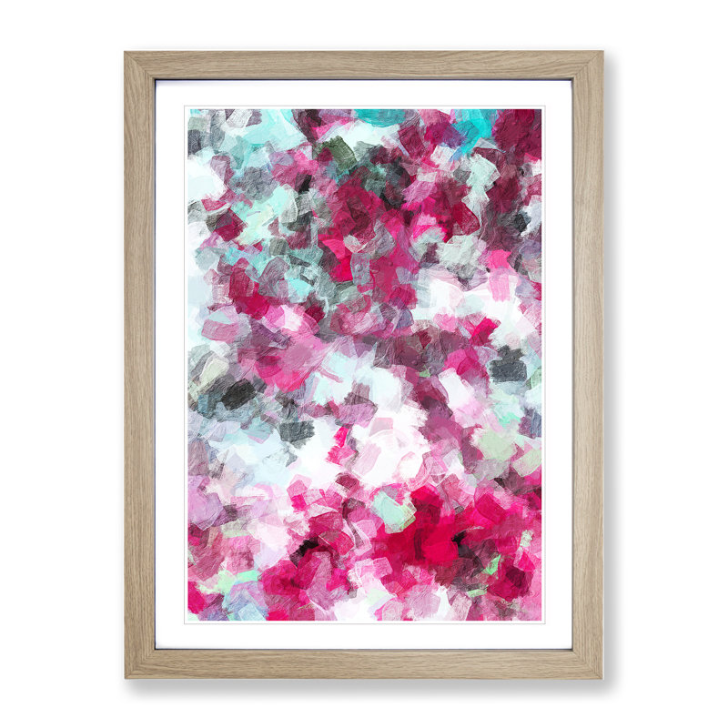 Beginning Abstract - Single Picture Frame Print, 34cm H x 25cm W x 2cm D, Oak