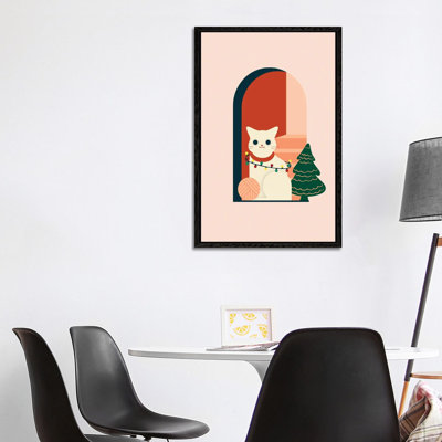 Christmas Cat - Print on Canvas