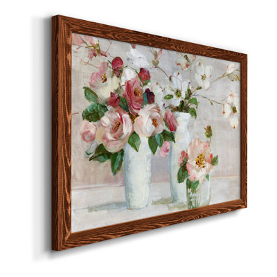 Shades Of Blush - Ensemble de 2 peintures sur toile encadrées