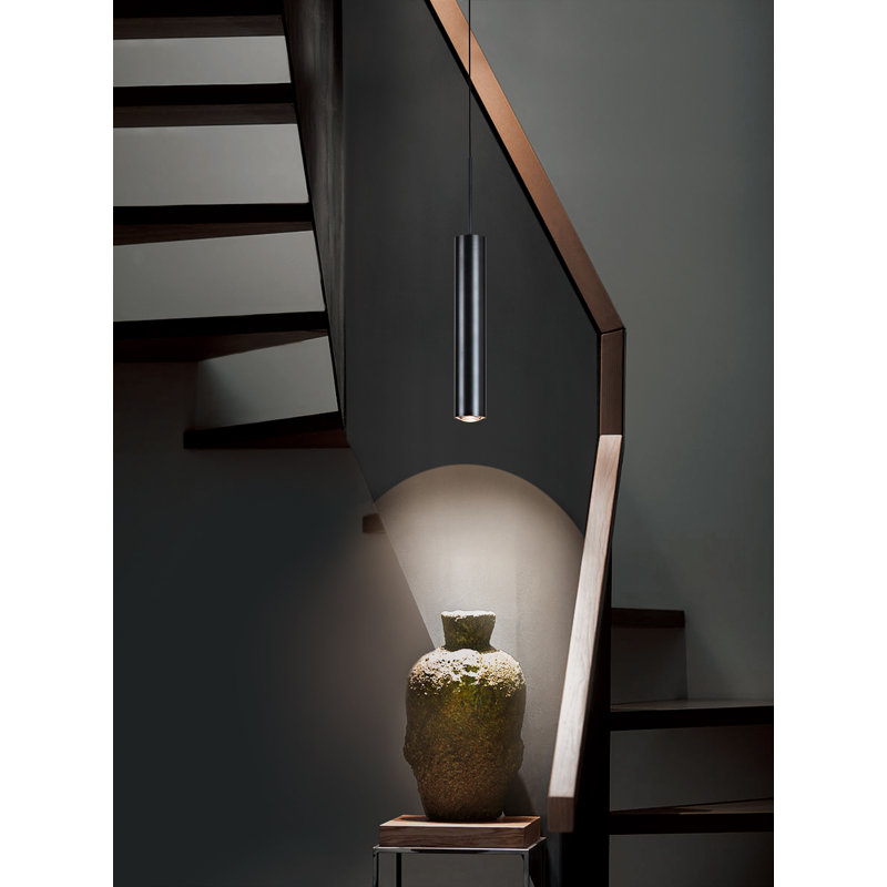 Luminaire suspendu à 1 lumière DEL Régionald, Aluminium brossé
