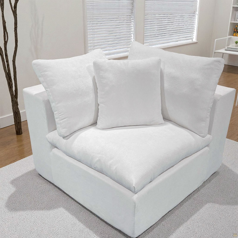 Canapé modulaire modulaire, Blanc