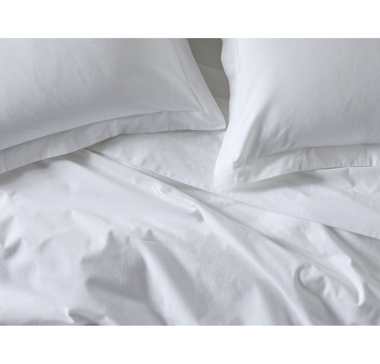 Cloud 100% Cotton Flannel Sheet Set, Full Sheet Set with 2 Pillowcases, Alpine White