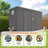 4 X 9 FT Outdoor Storage Shed, Metal Garden Shed Tool House With Sloping Roof,6 Vents And 2 Swing Doors For Backyard, Garden,Patio, Garage, Lawn