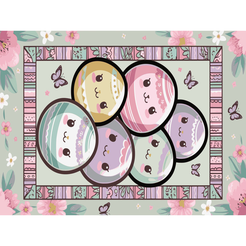 The Holiday Aisle® Easter Spring Holiday Rug, Rectangle 8' x 12'