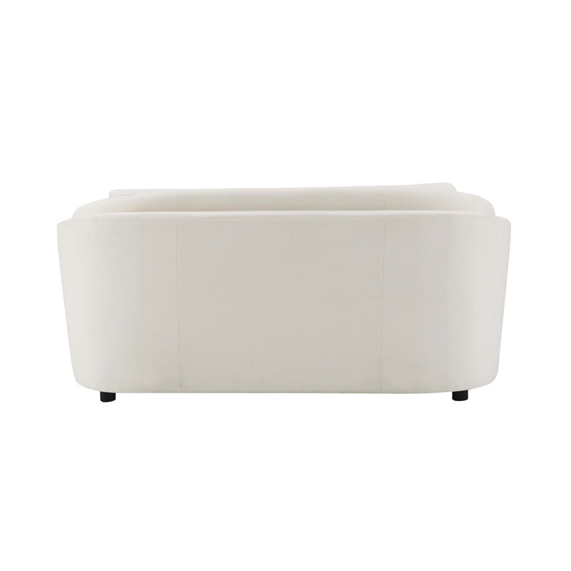 Causeuse confortable et durable avec coussins moelleux, sièges à ressorts ensachés, pieds KD et coussins décoratifs amovibles pour les espaces de vie