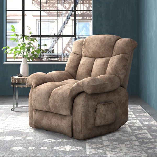 Sunningdale 38.5W Electric Lift Recliner Chair Sofa for Elderly, Heavy Duty and Safety Motion Reclining Latitude Run Fabric: Camel Velvet