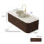 Meuble-lavabo mural simple 36 po avec comptoir en pierre artificielle et lavabo vasque en céramique 36 po