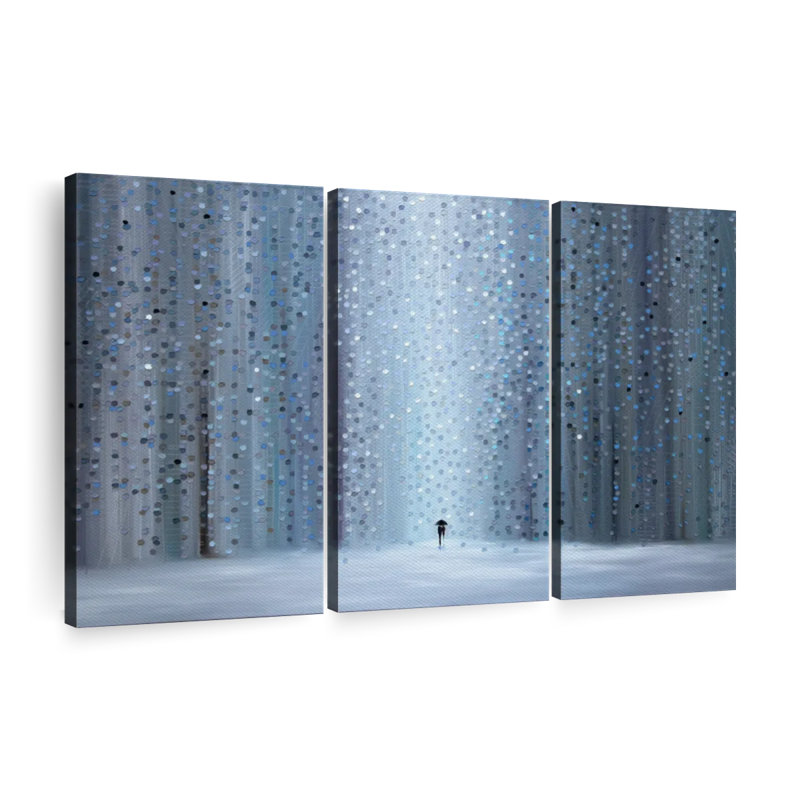 " Rainy Stroll " 3 - Pieces, 24" H x 38" W