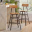 Tabouret de bar en bois massif Cem