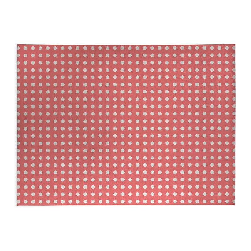 Dot Locked Low Profile Kitchen Mat, Rectangle 3' x 5', Dusty Rose