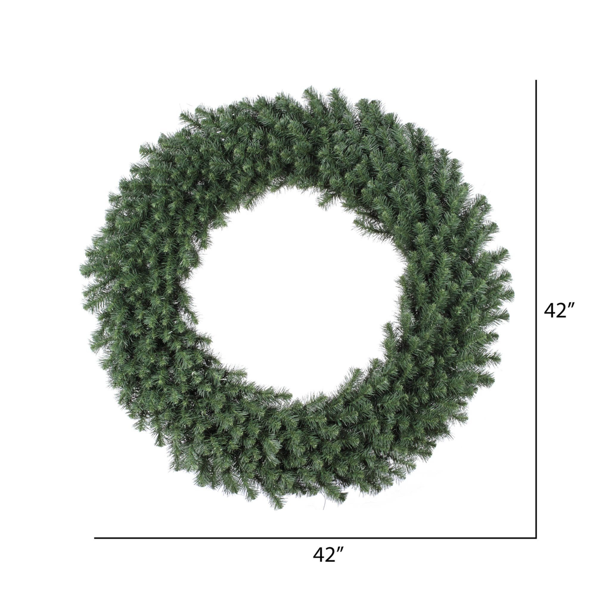 Artificial Douglas Fir Wreath Unlit, 42" H