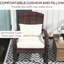 Balancelle de balcon, avec dossier haut, coussin de siège et coussin en pont blanc crème, style