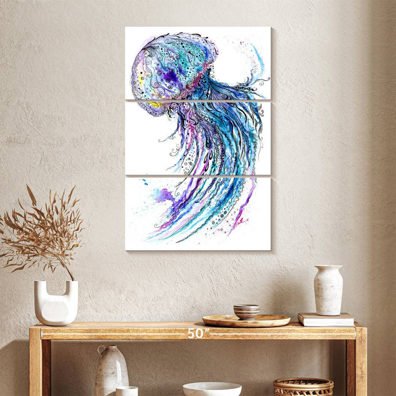Brampt Vibrant Jellyfish, 65" H x 42" W