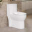 Toilette en céramique à chasse double 19 po à fermeture double avec siège confortable et hauteur d'assise Ada