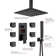 Ceiling Mounted Luxury Shower System with Digital Display (Rough-in Valve Included)