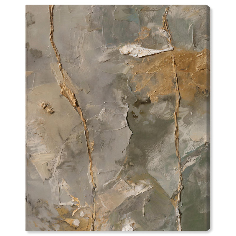 Art textuel abstrait sur toile Gossamer, 36" H x 30" W, Wrapped Canvas