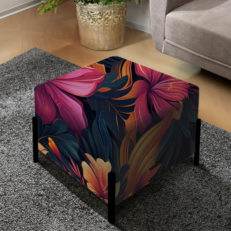 Tropic Sunset, motif tropical - repose-pieds carré tropical