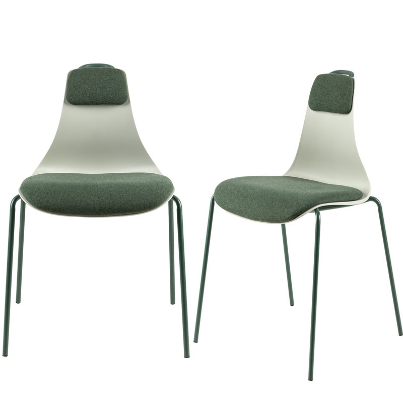 Shady 19.29'' H Linen Upholstered Side Chair, Green