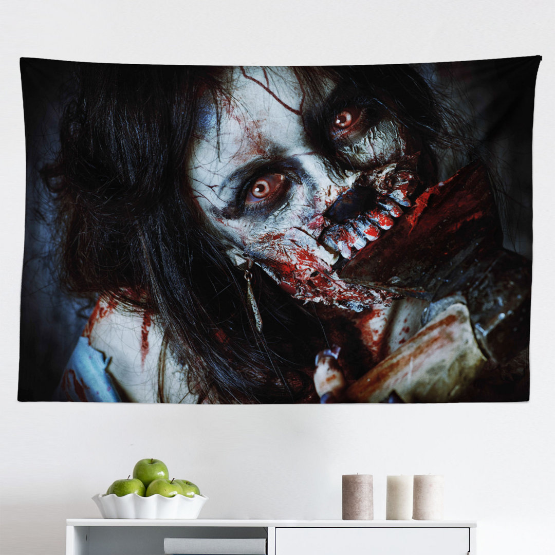 Tapisserie Scary Tote Frau mit blutigem