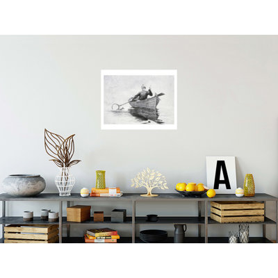 Pêche à la mouche du lac Saranac par Winslow Homer - Impression giclée