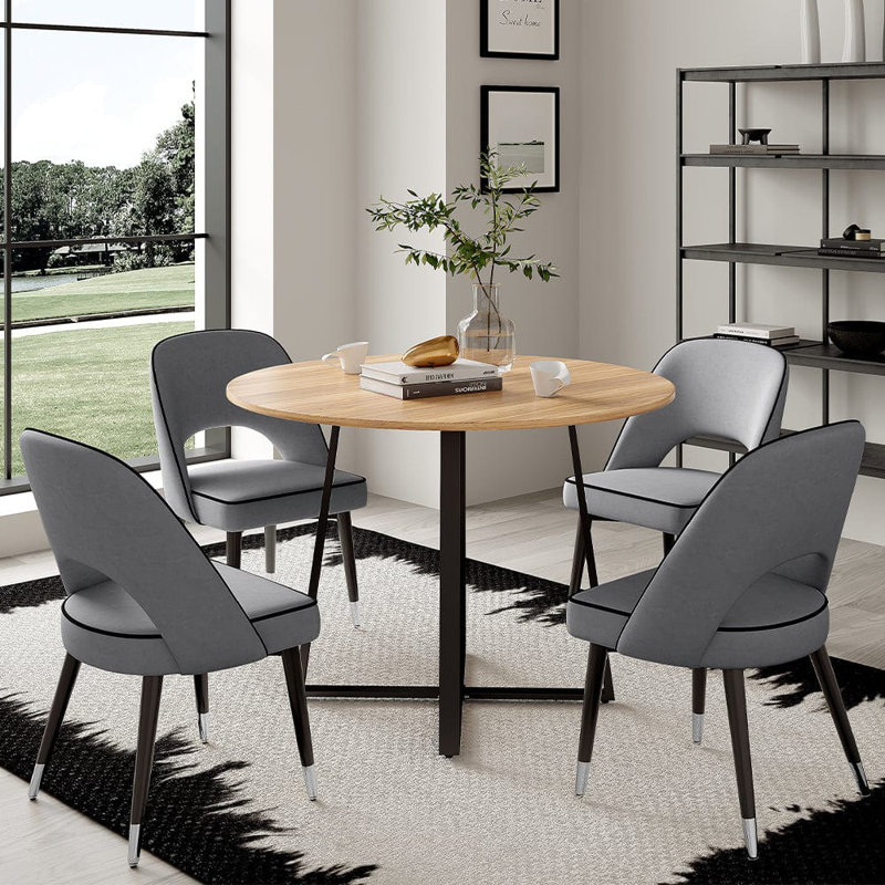 Marjory Round Metal Base Dining Table