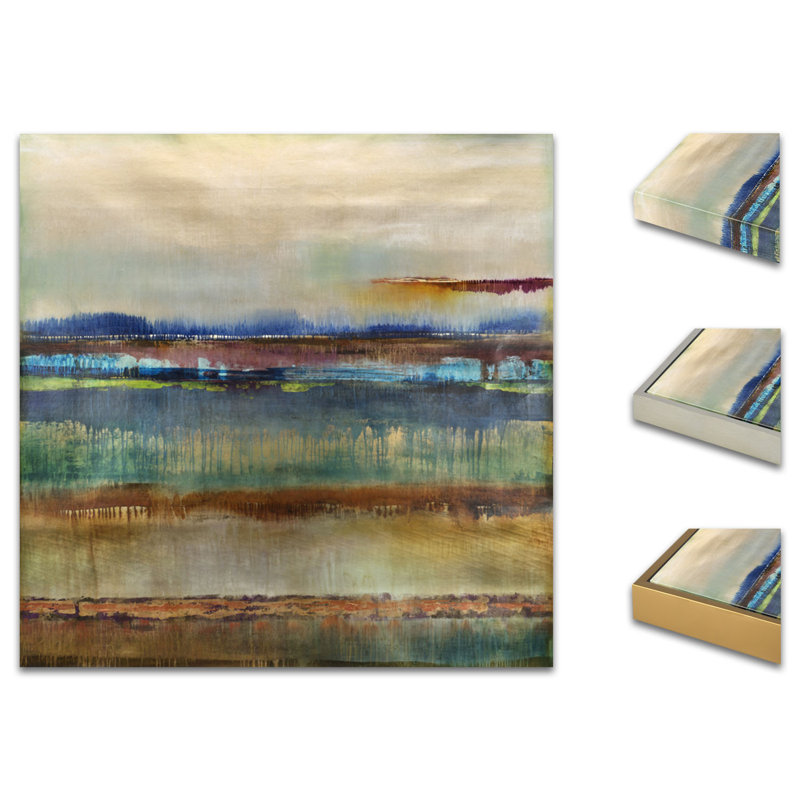 Bold Strata Painting by Jennifer Hollack Raboin, Stretched Canvas, 44" H x 44" W x 2" D