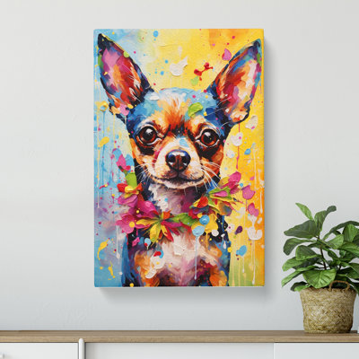 Chihuahua Action No.2 - Wrapped Canvas
