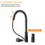 Robinet d'évier de cuisine simple noir mat avec poignée séparée, bec verseur rotatif flexible à 360 °, corps en laiton massif, modes de pulvérisation double pour laver la vaisselle et les pots de remplissage, finition facile, portée de 9 pouces