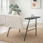 Chaise d'appoint rembourrée Minimalist avec table d'appoint intégrée et pieds en métal-1044670522