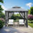 SeeHill Patio Gazebo, Metal Frame Outdoor Gazebos with Double Roofs, Outdoor Gazebos Shelter Tent, Patio Gazebo Canopy with Mosquito Netting for Lawn, Backyard, Deck and Garden-113380069-113380068
