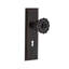 New York Plate with Decorative Keyhole and Crystal Black Door Knob-786582629-786582626