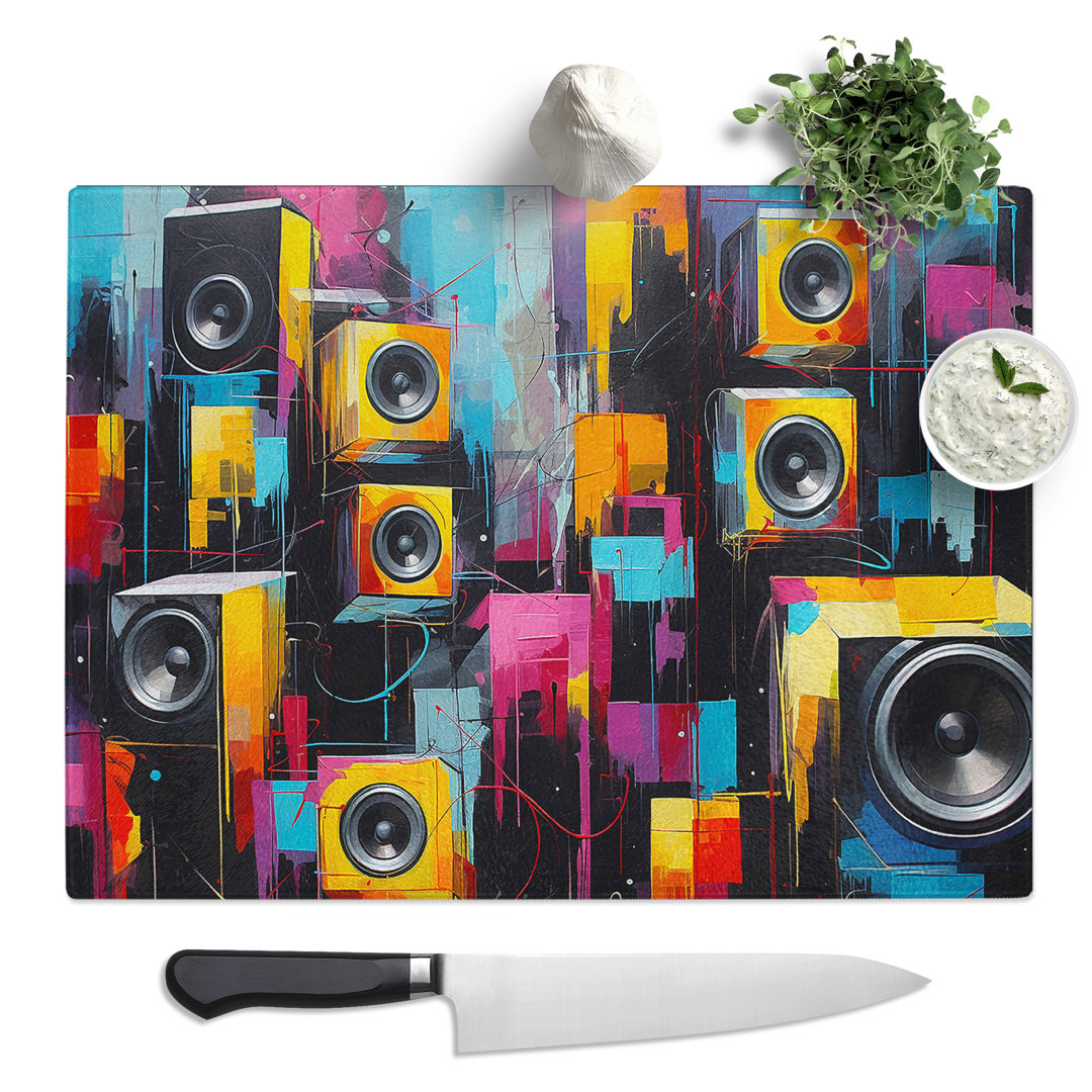 Speakers Abstract  Glass Chopping Board