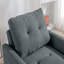 Fauteuil convertible 35 po gris foncé tissé